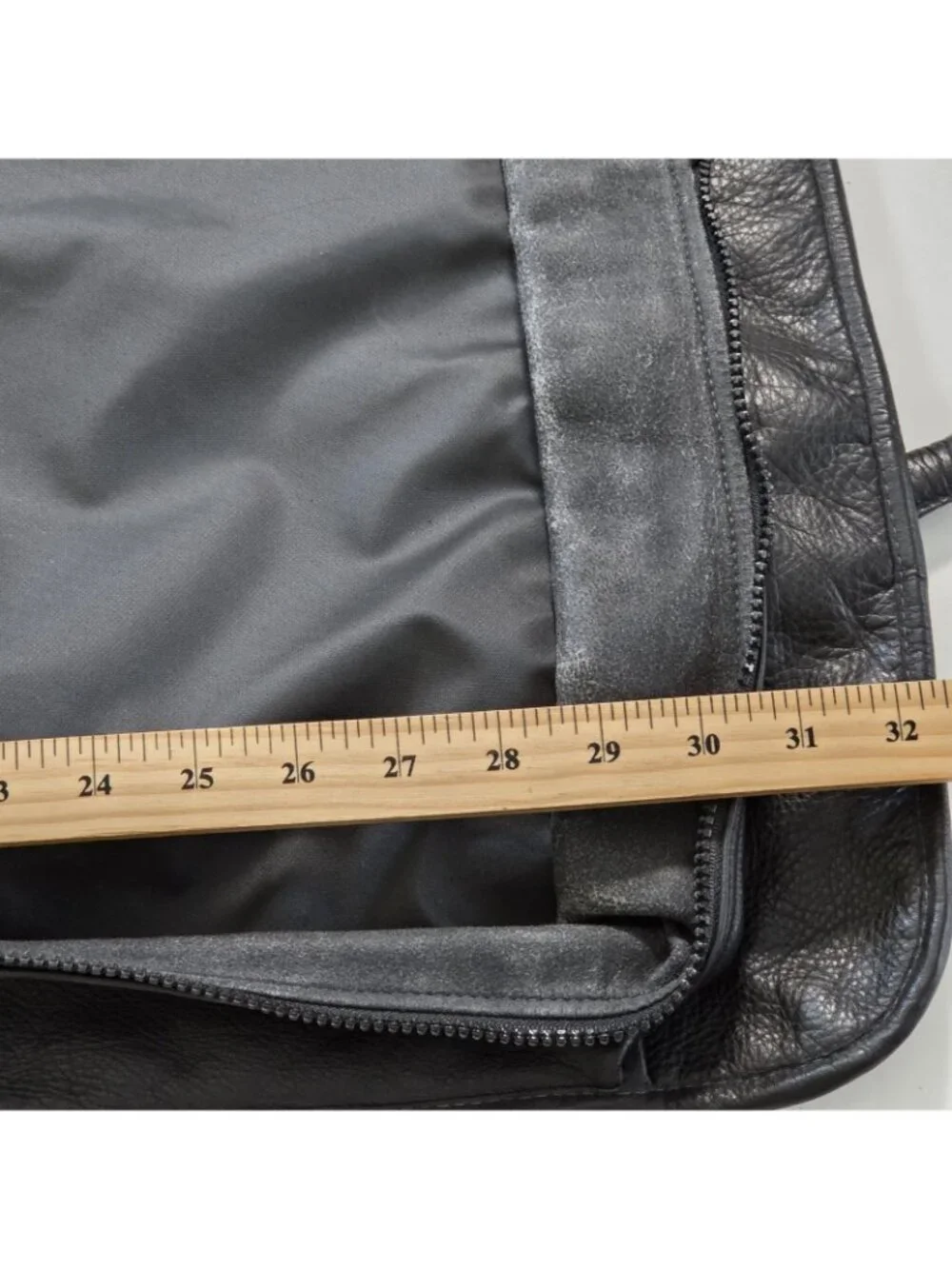 Vtg Nienkämper Clamshell Travel Garment Bag Black Leather Overnight Briefcase